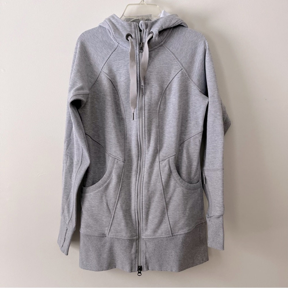 Athleta Full Zip Hooded Jacket Small Grey